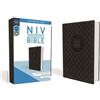 NIV, Value Thinline Bible, Leathersoft, Gray/Black, Comfo (Rilegato in ecopelle)