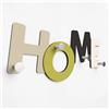 Giallobus - Appendiabiti da parete 4Me - 12 - Home - Legno Mdf + Alluminio - 60L x 25l cm - 02 - M - Attaccapanni da Muro con 4 Ganci in Alluminio e Legno
