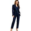 Botong Tuta da donna in tweed a spina di pesce, 3 pezzi, blazer, gilet, pantaloni da lavoro