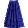 Luadnysin Gonna in Tulle Donna Gonne Semplice Tutu di Elegante Lunga Gonnellino Carnevale Sottogonna Adulto Classica Danza Costume Moderna Abbigliamento A Strati Dance