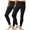 LAPASA Pacco da 2 o 1 Calzamaglie Termica Uomo Fodera in Pile Peso Medio/Pesante Pantaloni Termici Sportivi Strato Base Intima Leggings Caldi Nero (Pacco da 2) L