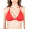 MYLILY Reggiseno Bikini Triangolo Donna | Allacciatura al Collo con Coppe Estraibili | per Seno Grande & Taglie Forti | per Piscina & Spiaggia | OEKO-TEX, Regolabile, Premium, Vegano | Rosso acceso, S