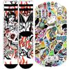 American Socks calzini Signature series calzettini sportivi colorati disegnati tubolari basket Skate 1 paio + pack 10 stickers casuali (IT, Testo, L, Regular, Regular, devils muse)