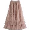 Luadnysin Gonna in Tulle Donna Gonne Semplice Tutu di Elegante Lunga Gonnellino Carnevale Sottogonna Adulto Classica Danza Costume Moderna Abbigliamento A Strati Dance