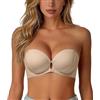 Generico Reggiseno a Fascia Donna Senza Spalline con Chiusura Frontale e Spalline Rimovibili, Invisibile Senza Ferretto Modellante Push Up per Abiti e Scollature Estive, Taglie S-XXL