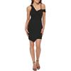 Guess Abito Tubino Assym Donna, Nero, 50