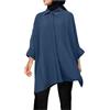 Generico Camicia Donna Musulmana Manica Lunga A Bottoni Abaya Casual Outfit Dubai Elegante Tops Femminile Chic Camicia con Risvolto Stile Arabo Donna