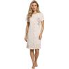 SNELLY Camicia da Notte Estivo Donna Cotone,CL331 Lilla