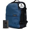Airback GO Zaino Sottovuoto Viaggio con Pompa - 16-32L, Zaino Bagaglio a Mano con Sottovuoto per Cabina, Zaino Viaggio Leggero & Espandibile, Comodo e Resistente All'acqua, Blu