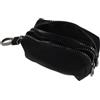 POPETPOP Portachiavi PU con Doppia Cerniera Custodia Mini Compatta per Chiavi e Monete Portafoglio Organizzatore Uomo Donna Astuccio Sicuro e Portatile per Chiavi Auto