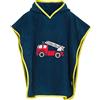Playshoes Poncho in spugna per bambini, Asciugamano da accappatoio Unisex - Bambini e ragazzi, Vigili del fuoco, L (ab ca. 4 Jahre)