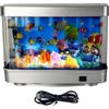 Generic Luce notturna calmante, acquario artificiale con pesci in movimento, display a LED da 30 x 8,9 x 24 cm, decorazione sensoriale silenziosa, effetto realistico, acquario finto per bambini e