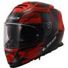 LS2, Casco Moto Integrale STORM II TRACKER Gloss Black Red, XS