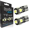 Superlite Set di 2 lampadine T10 a 5 Leds della gamma Blue Series. Tecnologia CanBus e temperatura di colore 6500K. Ideale per auto e camion.