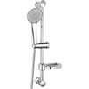 AMBRA WATER Saliscendi doccia regolabile con doccetta e portasapone modello hello, 1 getto, altezza asta 455 mm