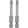 QUARKZMAN 2 Pz SL5 Teste A Cava Piatta Magnetiche 5mm Punta A Taglio Diritto 1/4 Codolo Esagonale 65mm (2.56) Lunghe Bit Per Cacciavite In Acciaio S2 Per Trapani E Avvitatori Industriali
