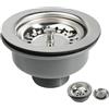 RowGlow Scarico Lavello Inox Ø 114 mm G1½ + tappo lavandino, 304 Acciaio Inossidabile + ABS, Scarico 114mm Adatto ai Fori Lavello Standard Britannici (83-90 mm)(114mm)