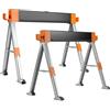 SogesHome Supporto per sega per legno con portata di 1000 kg, regolazione dell'altezza, set da 2 pezzi, stabile supporto per attrezzi per seghe e lavorazione del legno