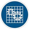 stickerslab srl StickersLab - Cartelli di obbligo ISO 7010Verificare l'efficienza della protezione M027 (Misura - 50mm x 50mm, Quantità - 100 pezzi)