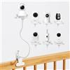 Seruno X Universale Baby Monitor e Telecamera Bambini, Compatibile Vtech/momcozy/Boifun/Babystar/Philips, Telecamere con Filettatura da 1/4, Braccio Flessibile Senza Foratura per Lettino e Smartphone