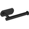 UBRAVE Porta Carta Igienica, Adesivo Portarotolo Carta Igienica Acciaio Inox, Portarotolo Bagno in Acciaio Inox per Bagno e Toilette Cucina, Acciaio Inossidabile, Nero opaco
