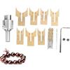 TICFOX 18 PzPunte per Tapano per Perline, Lavorazione del Legno Sfera Fresa Set di Perline di Legno Maker Drill Bit Fresa Kit Lavorazione del Legno Strumento 14-25 mm per Ebano Palissandro