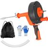 SOARFLY Sonda Sturatubi 10 m, Molla Sturatubi Professionale Manuale & Elettrica con Attacco per Trapano, Stura Lavandini e Scarichi, per Cucina, Bagno, Lavandino