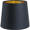 Sinta 7 Paralume E27/E14/ Moderno Conico Schermo Lampada di Ricambio in Tessuto Ombra di Luce Stile Semplice Per Lampada da Tavolo,Nero con Fodera Dorata Lampada da parete