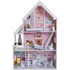 Gerardo's Toys Gerado's Toys GT61187 - Casa delle bambole in legno Liselle (giocattolo per bambini, dimensioni 126,5 x 82 x 30 cm, con illuminazione a LED, funzionamento a batteria)
