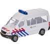 Siku 0806003 Furgone della polizia olandese, in metallo e plastica, gancio di traino, auto giocattolo per bambini, bianco e blu