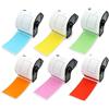 BETCKEY - 6 Rotoli DK-11202 Etichette per Spedizioni Compatibile con Brother, 62mm x 100mm, 1800 Etichette Colorate Colore Misto per Stampanti di Etichette Brother QL