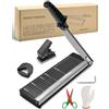 Meafeng Taglierina per Carta A4 Professionale, Kit Scrapbooking 4 in 1 con Perforatore, Arrotondatore Angoli e Forbici Zig Zag, Protezione di Sicurezza, Taglio Fino a 8 Fogli, Nero