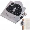 CRASPIRE Fermalibri In Metallo Vintage Fermaglio per Quaderno Da Viaggio Razzo Retro In Ferro Argentato Decorativo Page Bill Binder Morsetto per TN Traveler Art Journaling Reading Decoration
