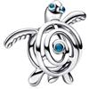 MSPOVOF Tartaruga marina traforata Charms, perline in argento sterling S925, per bracciali e collane, gioielli da donna, idea regalo
