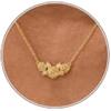 HANLI Collana da donna placcata in oro 14 carati, con ciondolo delicato con corno di David, stella di David, farfalla, sole, loto, pallavolo, baseball, stivali da cowboy, collana con ciondolo per