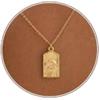 HANLI Collana da donna placcata in oro 14 carati, con ciondolo delicato con corno di David, stella di David, farfalla, sole, loto, pallavolo, baseball, stivali da cowboy, collana con ciondolo per