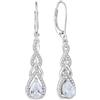 Starchenie Orecchini da donna in argento Sterling 925, con pietra portafortuna e zirconi, con simbolo dell'infinito, rame, Zirconia cubica