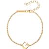 SINGULARU Bracciale da donna Single Letter Argento Placcato Oro
