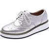 ANUFER Donna Allacciare Brogues Scarpe da Allenamento Casuale Piattaforma Creepers