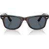 Ray-Ban RB2140 Original Wayfarer - Occhiali da sole quadrati, marrone su blu trasparente, 50 mm