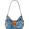 GUESS borsa a tracolla Camden Mini Shoulder Bag Denim Logo blu