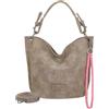 Fritzi aus Preussen Fritzi31N Vintage Hobo Donna Borsa a Spalla Borsa Hobo Borsa a Mano Tempo Libero Viaggio Città Ecopelle Vegana 28 x 26 x 13 cm - Nero, Rosa, Marrone, Turchese, Verde, Grigio, Beige, Fucsia, Viola, Blu