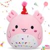 Giugio Peluche Axolotl Happy Birthday 23 cm Peluche Kawaii Salamandra Natale