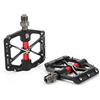Picysa WAKE Pedale per Mountain Bike Durevole 3 Cuscinetti in Lega di Alluminio per Biciclette e Mountain Bike 11,3 X 9,2 X 1,7 Cm 2 Unità (Nera)
