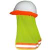 BETOOKY Copricasco Arancia con Visiera Parasole Riflettente per Casco da Lavoro | Cappello con Protezione Collo, Protezione Viso, Mesh Traspirante Pieghevole, Atmosfera Estiva