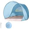 Generico Tenda da spiaggia pop-up, riparos solare portatile UPF 50+ | Tenda da spiaggia per 3-4 persone con borsa per il trasporto e picchetto per campeggio, picnic e attività all'aperto