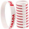 DEEPCRAFF 10 Pezzi Bracciale in Silicone Stampa Bandiera Canada, Unisex | Vestibilità per Maggior Parte dei Polsi, e Anti-sudore, Comfort per Uso Prolungato