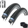 maxxi4you Schwalbe Marathon Plus MTB Performance E50 ETRTO 57-622 (29,0 x 2,25) + 2 camere d'aria SV con leva per pneumatici