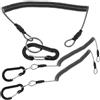 Healvian 3 Pezzi Cordino Retrattile per Pesca Cavo in Acciaio e Moschettone | Plastica, Accessori Inclusi Portachiavi, Uso in Attività Nautiche e Outdoor, Design Elastico Anti Smarrimento Colore Casuale