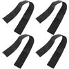 Kichvoe 4 Pezzi Cinghie Elastiche per Maniche da Calcio Nero 25x250 Mm